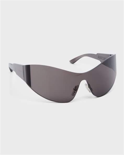 Balenciaga Shield Nylon Sunglasses Neiman Marcus