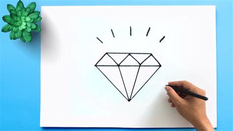 Diamond Drawing 💎 How To Draw A Diamond Step By Step Easy Draw