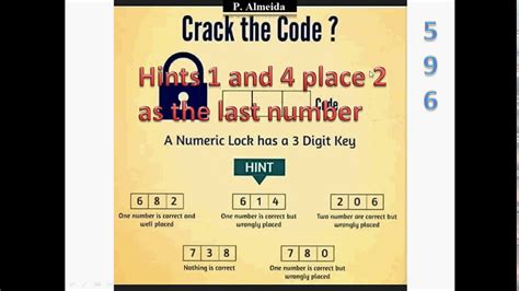 Riddle And Solution Crack The 3 Digit Code Youtube
