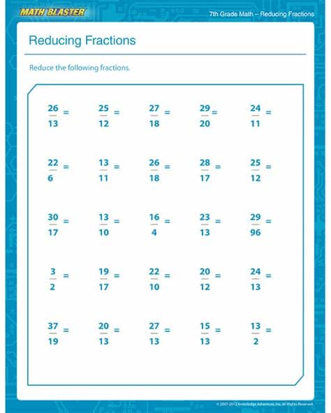 Two a Min - Free 7th Grade Math Printable PDF Worksheet ...