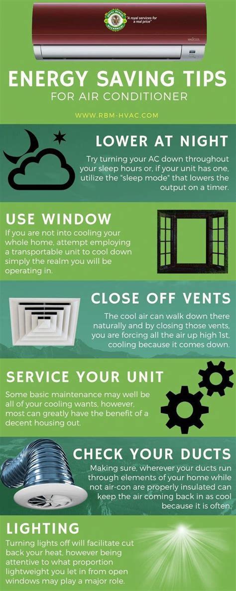 Energy Saving Tips For Air Conditioner Infographic Energysavingtips