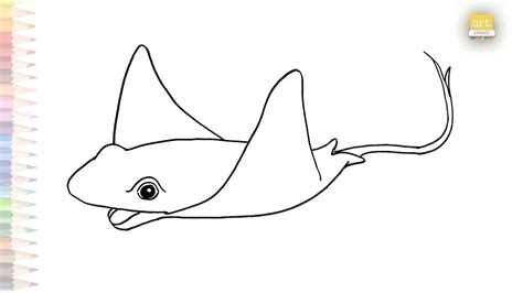Stingray Drawing Very Easy How To Draw Stingray Step By Step