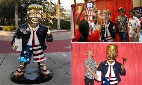 Golden Donald Trump Statue At Cpac Was Made In China Not Mexico