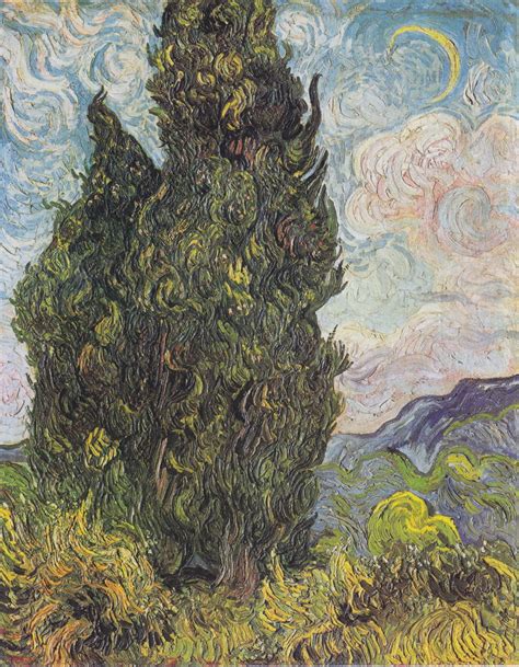 Trees In The Landscape 5 Vincent Van Gogh And Swirling Cypresses