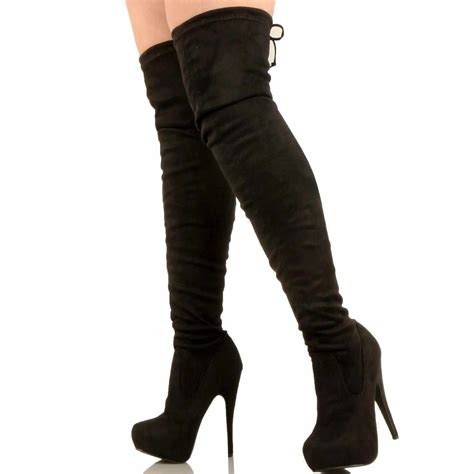 Sexy Lace Up Knee High Boots Womens Shoes And Boots Edgy Couture