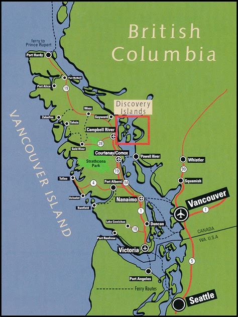 Vancouver Island Canada Map Vancouver Island Rv Parks Map Map Of