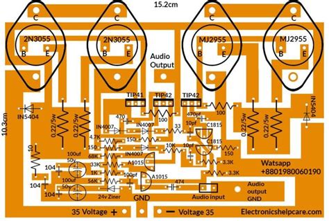 Transforms is a electrical energy from one circuit to another without any direct electrical connection. 2n3055 amplifier circuit diagram 200 watts. - Electronics Help Care in 2020 | Circuit diagram ...