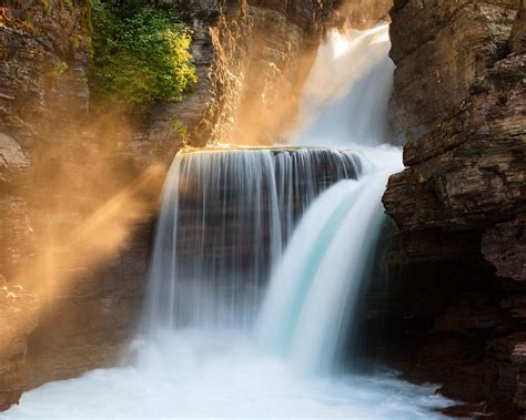 壁紙 セントメアリー滝、グレイシャー国立公園、モンタナ州、アメリカ 1920x1200 Hd 無料のデスクトップの背景 画像