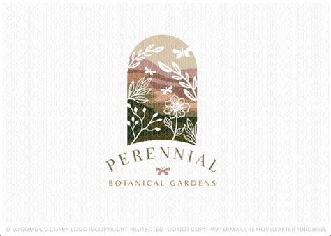 Perennial Botanical Gardens Buy Premade Readymade Logos For Sale In