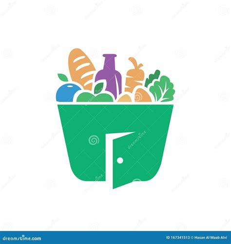 Grocery Store Or Grocery Delivery Company`s Logo Stock Vector