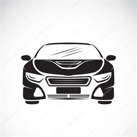 Coloriage logo voiture ferrari cheval; Vector image d'un dessin de voiture sur fond blanc ...