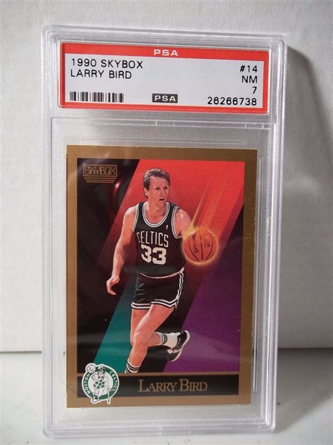 1990 Skybox Larry Bird Psa Nm 7 Basketball Card 14 Nba Collectible