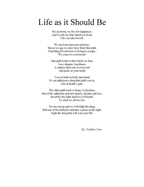 Drug Addiction Poems And Quotes. QuotesGram