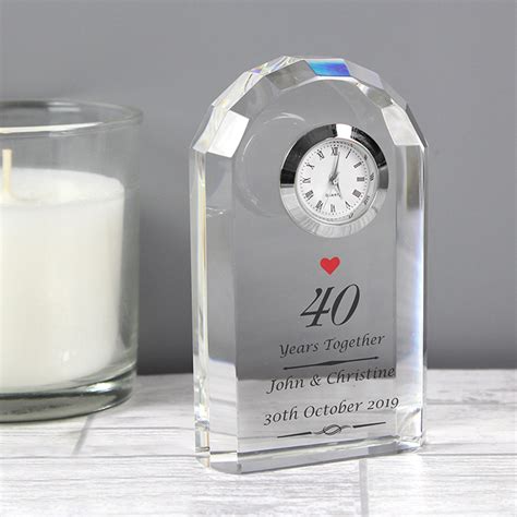 We did not find results for: Personalised Ruby Anniversary Crystal Clock | Love My Gifts