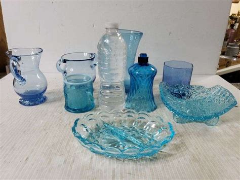 Assorted Blue Glassware Trice Auctions