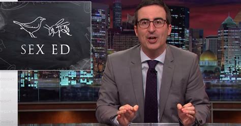 john oliver and his celebrity friends create the perfect sex ed video huffpost entertainment
