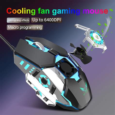 Cheap Fan Cooling Gaming Mouse Macro Programming Rgb Gaming Competitive