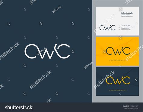 Letters Cwc Logo Icon Business Card Stock Vector Royalty Free 1112512325