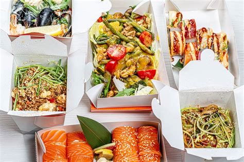 Japanese Food Set In Cardboard Boxes Creative Commons Bilder