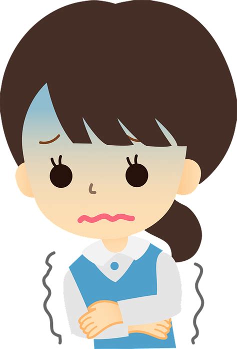 Little Girl Is Sick With Chills And A Cold Clipart Free Download