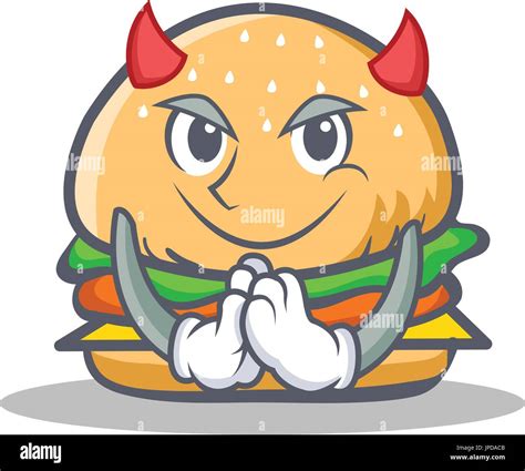 Devil Burger Character Fast Food Stock Vector Image And Art Alamy