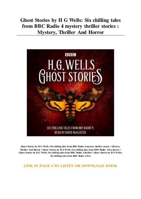 Ghost Stories By H G Wells Six Chilling Tales From Bbc Radio 4 Mystery Thriller Stories