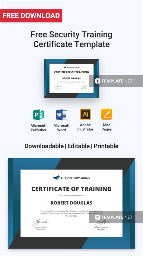 It professionals with these skills are in high demand and command the largest paychecks in the industry. Free Security Training Certificate | Training certificate ...