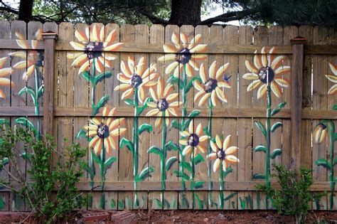 Attractive Painted Wood Fence