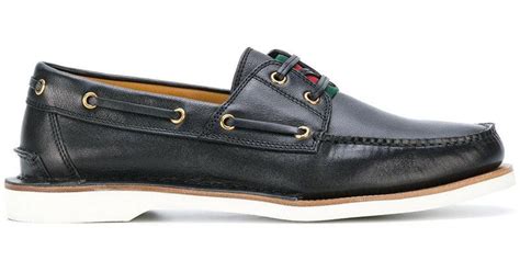 Gucci Boat Shoes In Blue For Men Lyst