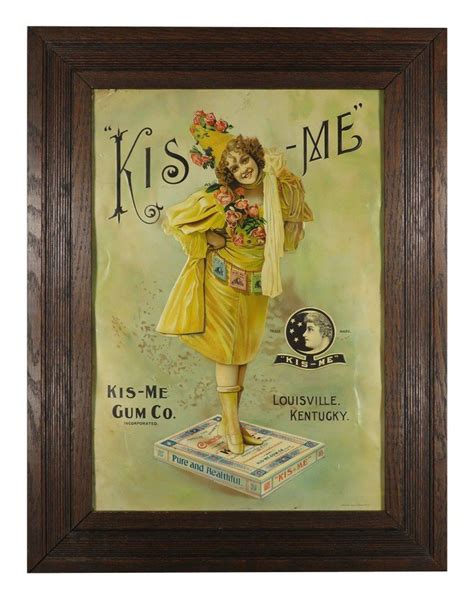 Kis Me Gum Embossed Tin Sign Apr 20 2018 Showtime Auction Services