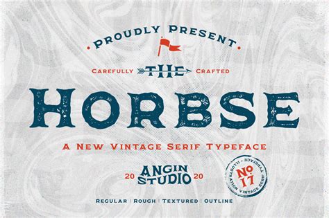 Horbse Vintage Serif Font Free Commercial Font On Behance