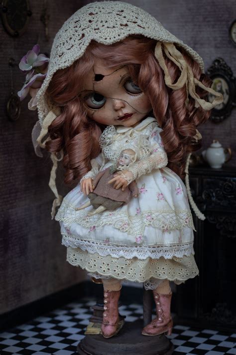 Wednesdayadams Custom Blythe Ooak Blythe Horror Doll Etsy Broken Doll Blythe Dolls Creepy