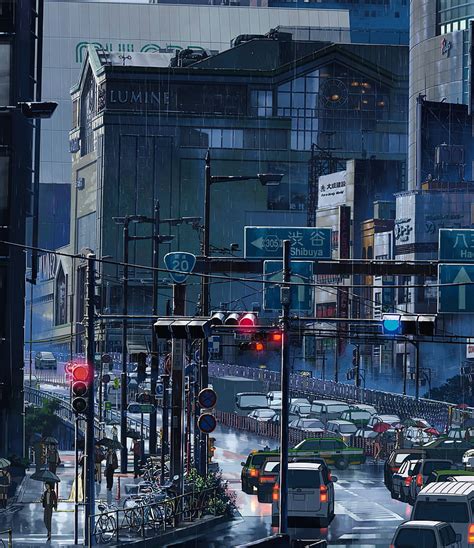 1080p Free Download Anime Landscape Urban City Portrait Display