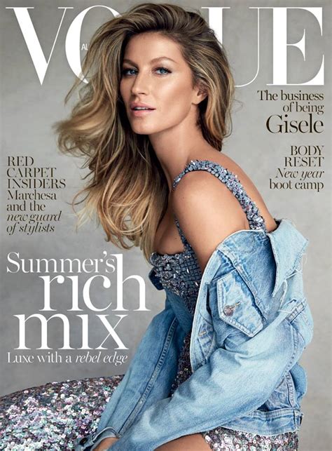 Gisele Bundchen Wears Denim And Couture On Vogue Australia January 2015