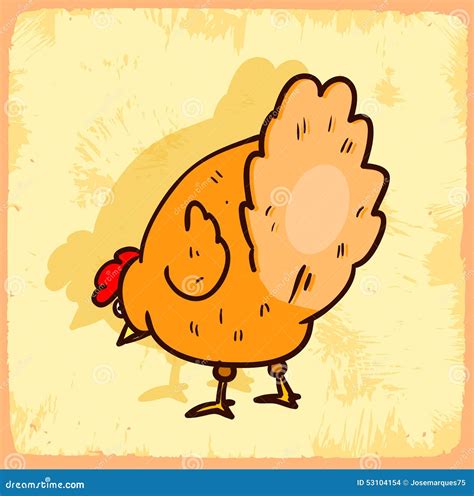 Cartoon Chicken Illustration Vector Icon Stock Vector Illustration