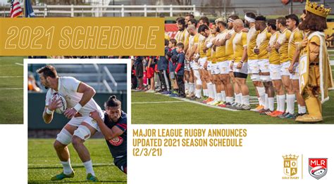 Major League Rugby Updated 2021 Season Schedule Nola Gold Rugby