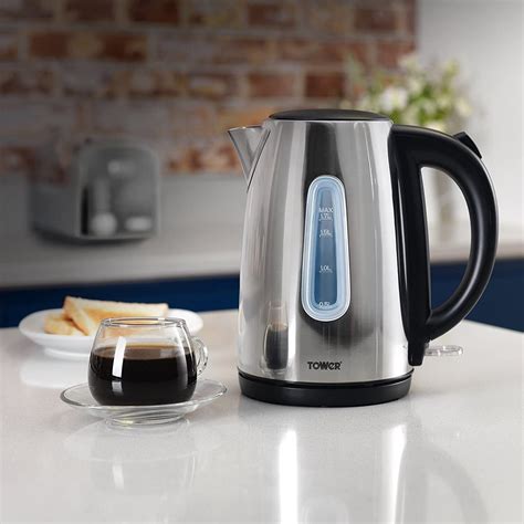Jug Kettle Chrome Tower T10015p Infinity 17l 3kw Polished Steel Rapid