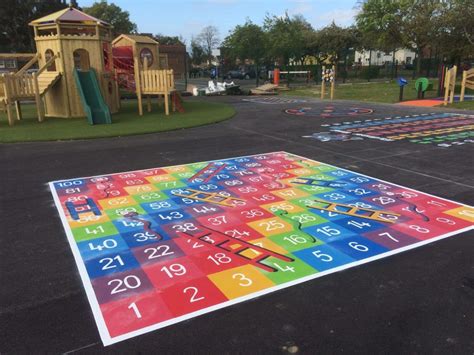 Number Grids Snakes And Ladders Playground Markings For Schools