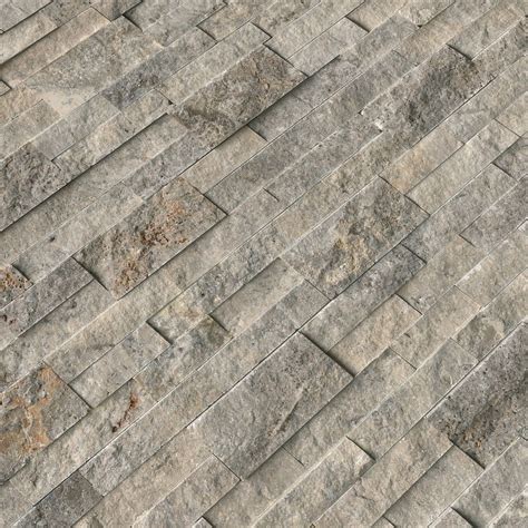 Trevi Gray Ledger Panel 6x24 Natural Travertine Wall Tile Stacked Stone
