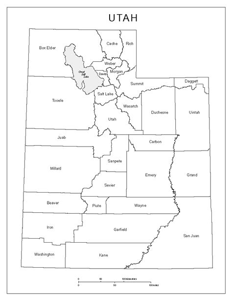 Utah Labeled Map