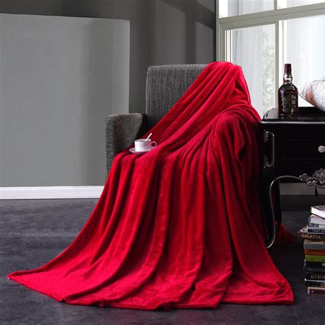 Check spelling or type a new query. Red Flannel Blanket Soft Throw Blanket On Sofa Bed Plane ...