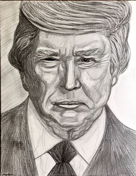 Donald Trump Drawing By Lucy Osipova Saatchi Art