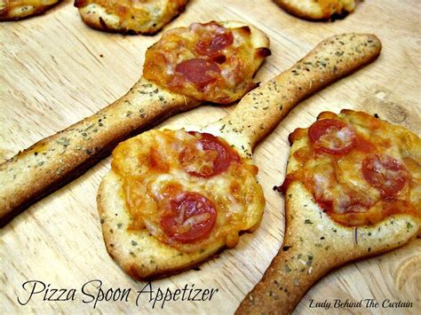Pizza Spoon Appetizer Template Lady Behind The Curtain Party Food