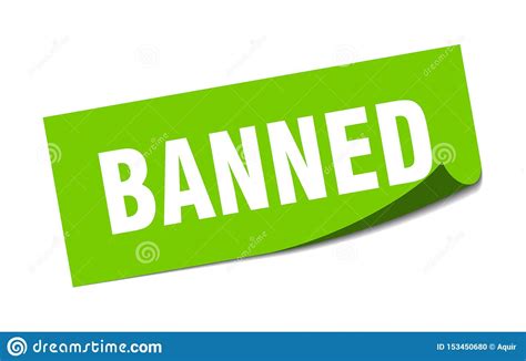 Banned sticker. stock vector. Illustration of notice - 153450680