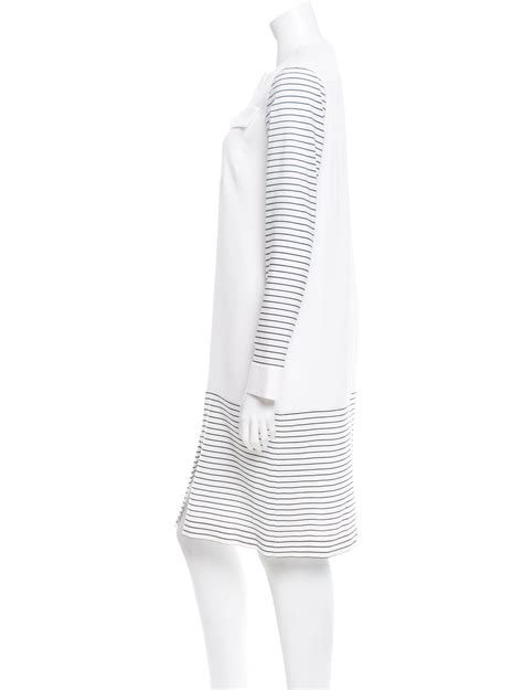 Derek Lam Striped Silk Dress Clothing Der24259 The