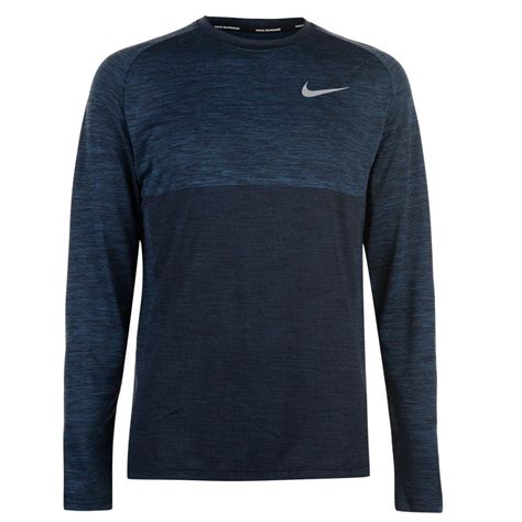 Mens Nike Medalist Long Sleeve T Shirt Blue T Shirts Nielsen Animal