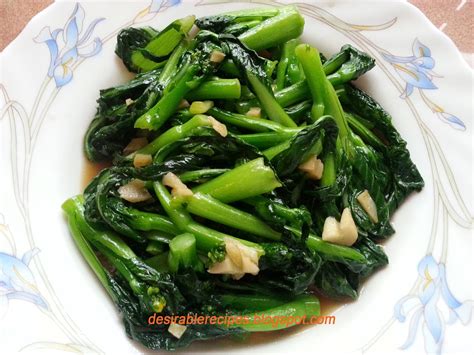 Stir Fried Hong Kong Choy Sum With Garlic