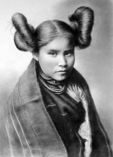 Squash Blossom Hair Style Of Hopi Native American Culture Native