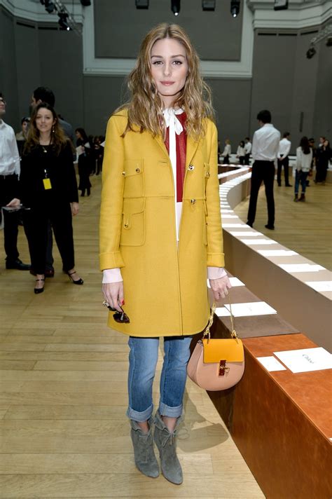 Olivia Palermos Yellow Paris Fashion Week Coat Is Bold And Beautiful