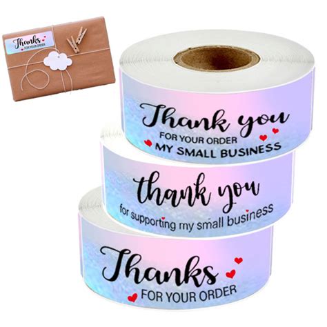 120pcsroll Thank You For Supporting My Small Business Stickers